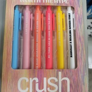 Crush Multicolor Gel Pen Set - Pastel Assortment (6 Pack)